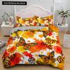 Красочный пододеяльник с бабочками для короля/королевы, комплект постельного белья с летающими животными, женский пододеяльник с цветами, 2/3 шт., полиэстеровый чехол для одеяла