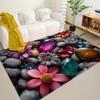 3D Каменный Ковер Красочный Ковер с Узором из Гальки Ковер для Спальни Супер Мягкий Фланелевый Ковер Коврик для Пола в Ванной