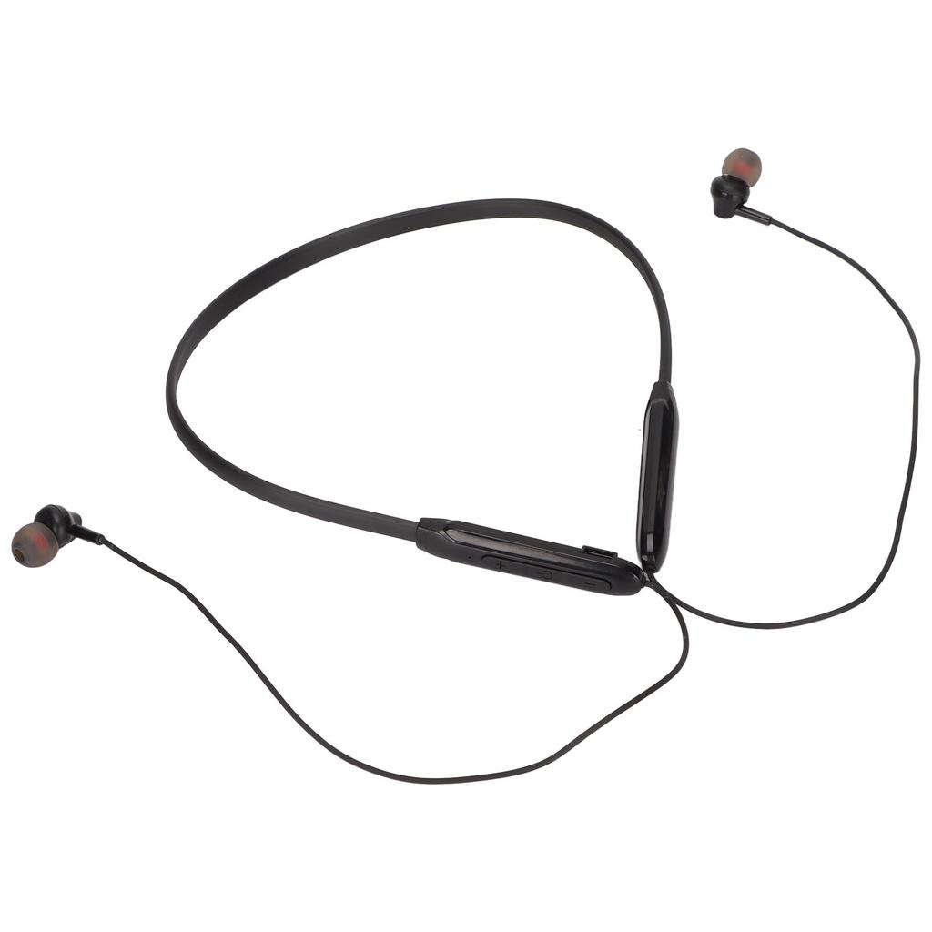 Bluetooth-наушники с шейным ободком IPX7 Водонепроницаемые Шумоподавление Глубокий Бас Легкие Беспроводные Спортивные Наушники Черный