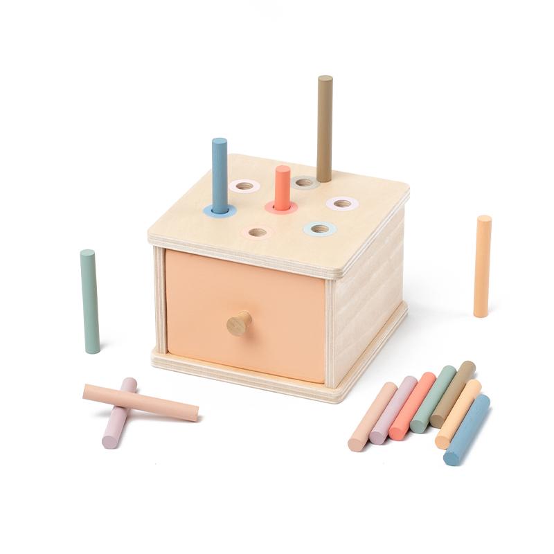 Montessori Toys for Baby Wooden Coin Box Toy Object Permanence Box Color Shape Cognition Match Educational Toy Fine Motor Toys