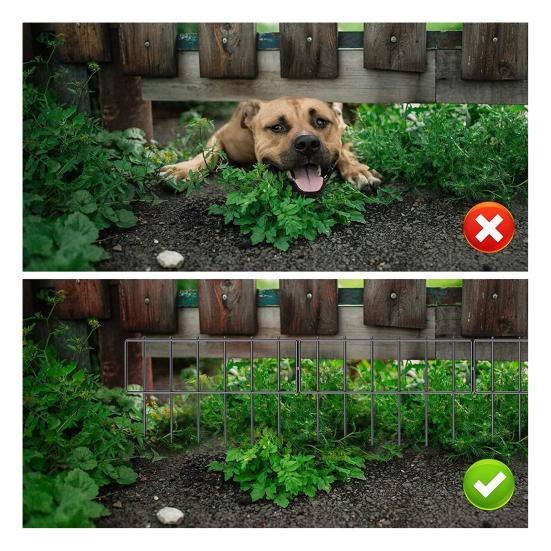 5 шт. Ограждение-барьер для животных, не требующее копания, железное садовое ограждение, металлические ограждения с защитой от ржавчины, бордюр для кроликов и собак, защита от проникновения в грунт, защита для улицы, двора, патио