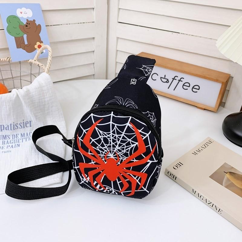 Детская школьная сумка через плечо с мультяшным рисунком динозавра, единорога, паука