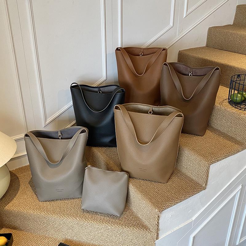 Ретро повседневная сумка-ведро женская простая модная сумка через плечо большая вместимость чувство высокого чувства сумка-мессенджер для поездок на работу