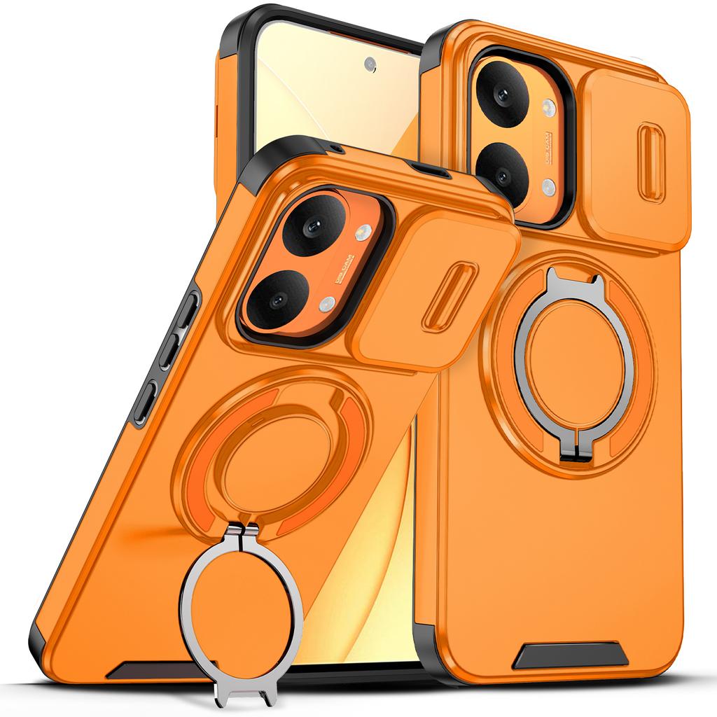 Чехол для Xiaomi Poco X8 Pro Max Чехол Poco X8 Pro Max Бронированный Слайдер Защита объектива камеры Задняя крышка Магнитное кольцо-держатель Coque