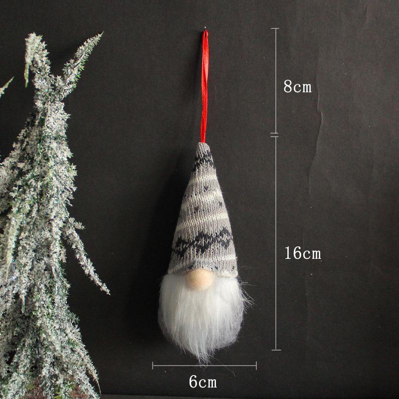 Вязаная шерстяная кукла Forest Man - Маленькая безликая рождественская елочная подвеска