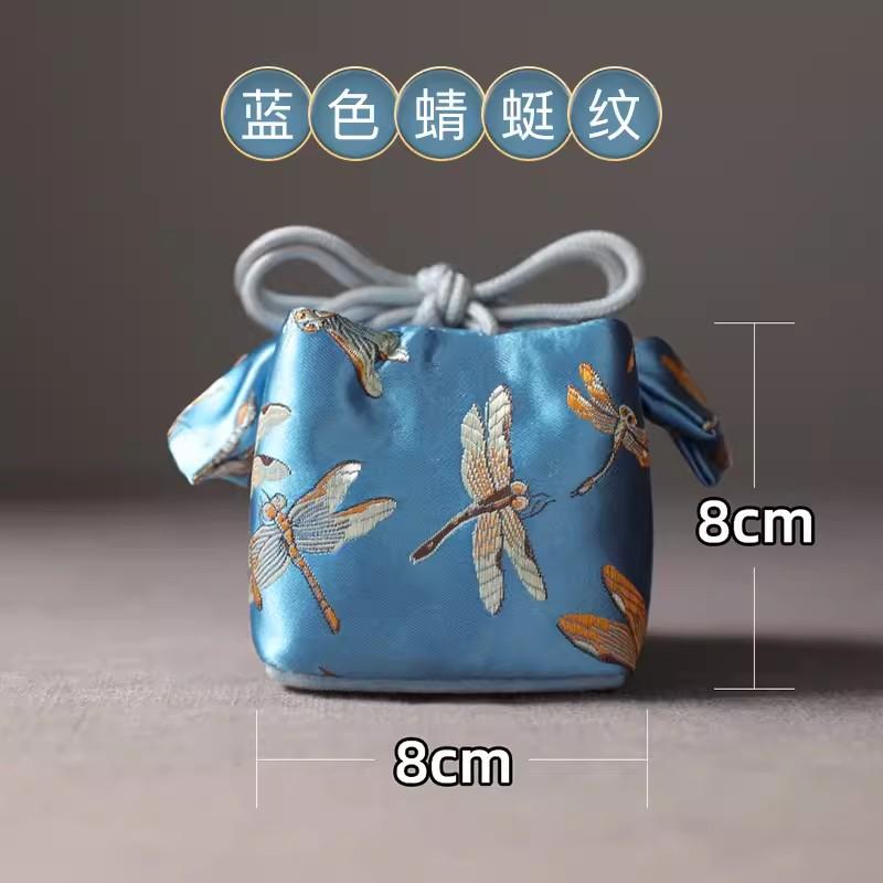 Утолщенная сумка для хранения ручной работы, дорожная сумка, чайница, чайная чашка, чайный сервиз, средняя тканевая сумка для чайника, чайный аксессуар, вышитая сумка