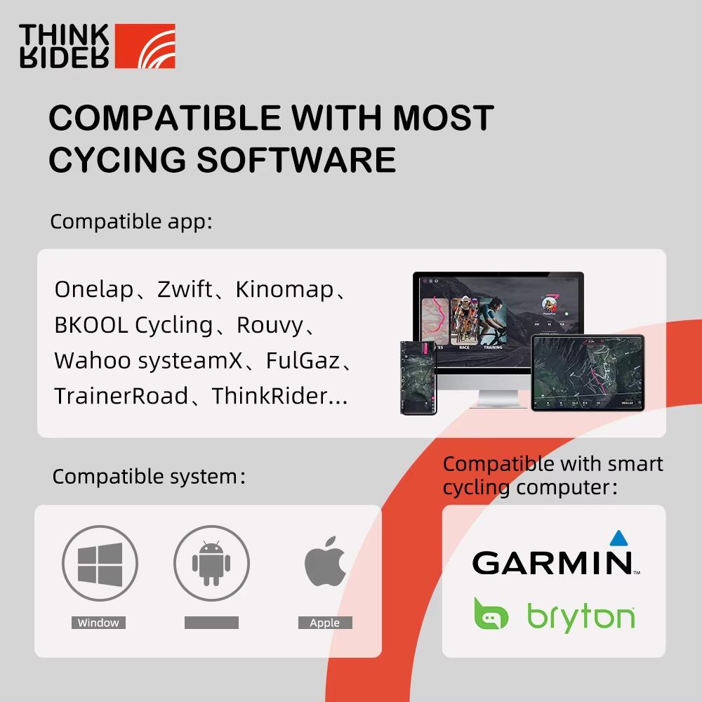 New ThinkRider X2Max Smart Bike Trainer MTB Road Bicycle Home Trainer Built-in Power Meter Power Meter Compatible