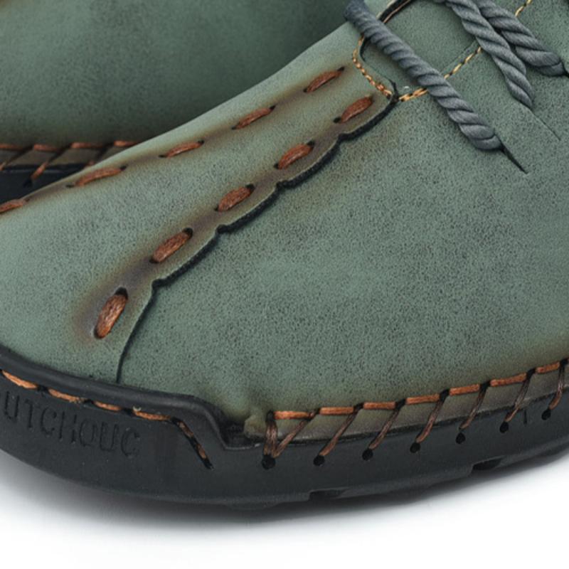 Весна и осень Новые мужские повседневные туфли ручной работы на шнуровке в деловом стиле из кожи