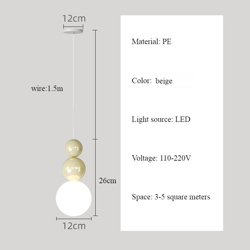 Современный простой подвесной светильник Tanghulu из акрила, скандинавское украшение для дома, спальня, гостиная, настольная люстра, красота, светодиодный светильник