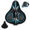YOUNGDO Bicycle Saddle Saddle Cushion Saddle Ultra Memory Foam Waterproof Cover No Butt Shock Shock Easy To Install Blue Cover, Cover, Cover, Thick,