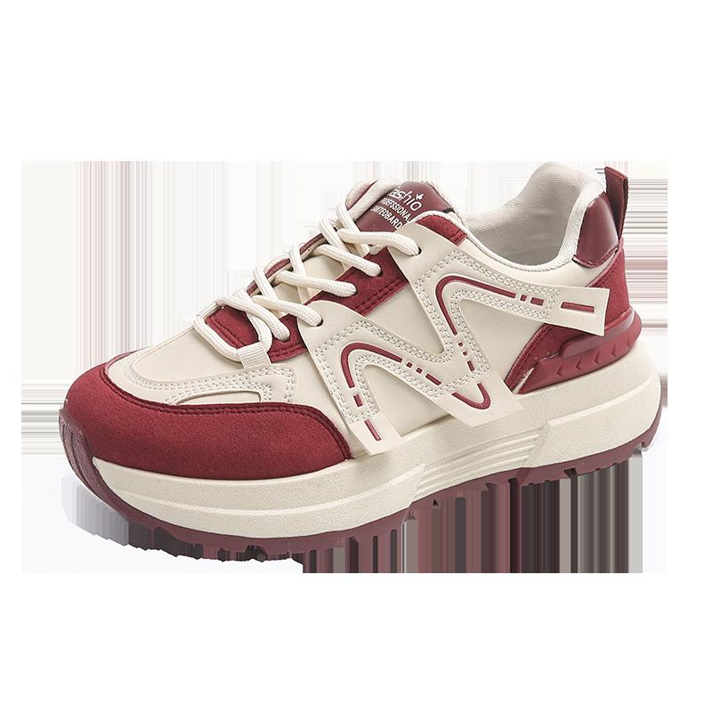 Осень новые инс папа женская обувь студенческие беговые кроссовки увеличивающие рост повседневная обувь JCF