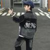 Осенний джинсовый костюм для мальчиков от 8 до 10 лет, детская модная джинсовая куртка, комплект из 2 предметов, джинсы