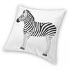 Zebra Animal Kids Square Pillowcase Polyester Linen Velvet Pattern Zip Decorative Pillow Case Sofa Cushion Case