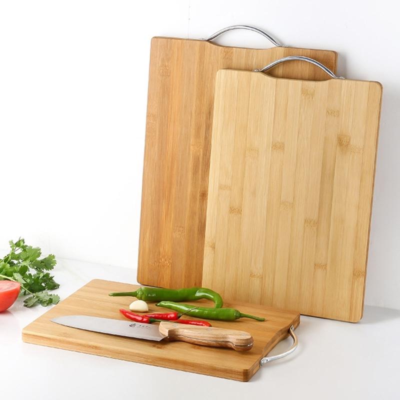 3Pcs Thick Wood Chopping Board Kitchen Household Serving Board Double Sided Rectangular Cutting Board Cheese Steak Tray