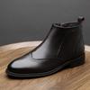 Зимние ботинки челси мужские кожаные короткие ботинки британский винтаж средние мартинсы Брок мужские высокие кожаные ботинки прилив