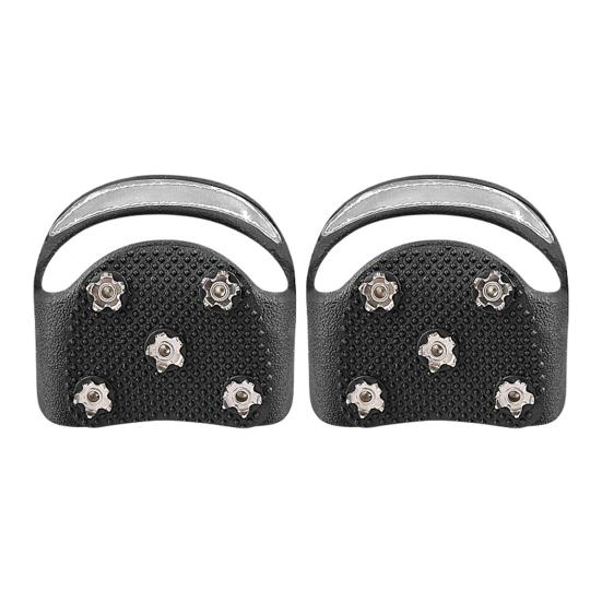 1 пара шипов для льда, кошки с 4/5 металлическими шипами, светоотражающие зимние скользящие ручки для ходьбы на открытом воздухе, эластичные нескользящие ботинки, шипы для захватов