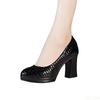 2025 New Women Fashionable Versatile Round Toe High Heel Shoes Lady Casual Comfortable Work Pumps Elegant Minimalist Women Shoes