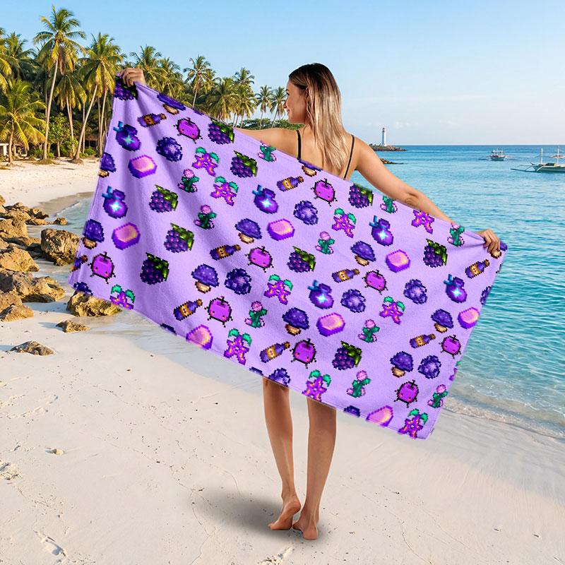 Large Beach TowelStardew Valley Soft Absorbent Towel Beach Bath Home Use