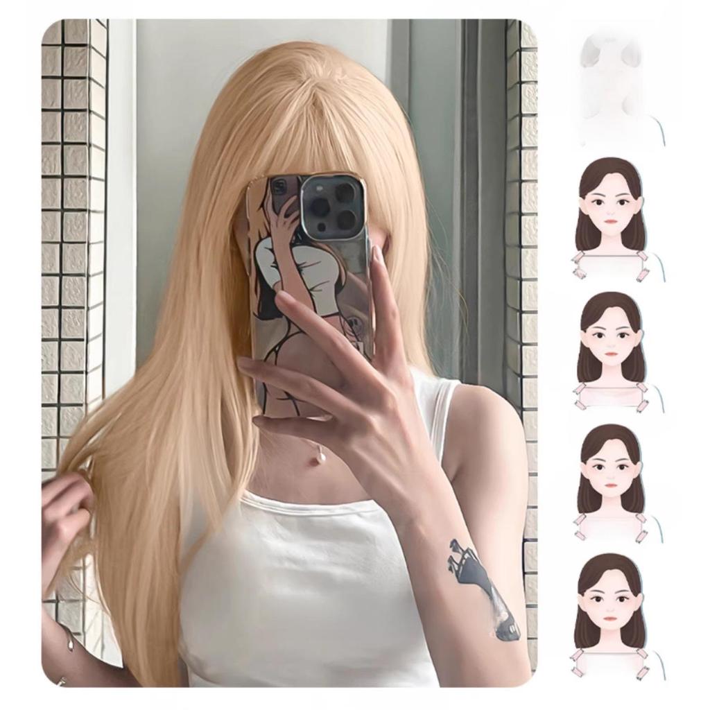 Натуральные длинные прямые парики для женщин - реалистичные, полностью на голове, средней длины, черные