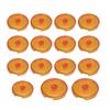 Pack of 15 Replacement Hitbox Button Caps for Punk Workshop Mechanical Push Buttons, MX Switch Caps, and Kailh Switch Caps (Orange, 2 for 30mm + 13