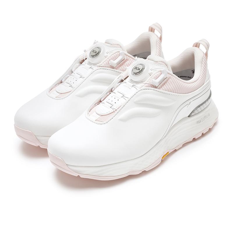 Fila GF Velocity Sport Минималистичные слипоны Прочные низкие гольф-кроссовки Женские кроссовки Ярко-белые Водяная роза-розовый A12W431702FBR