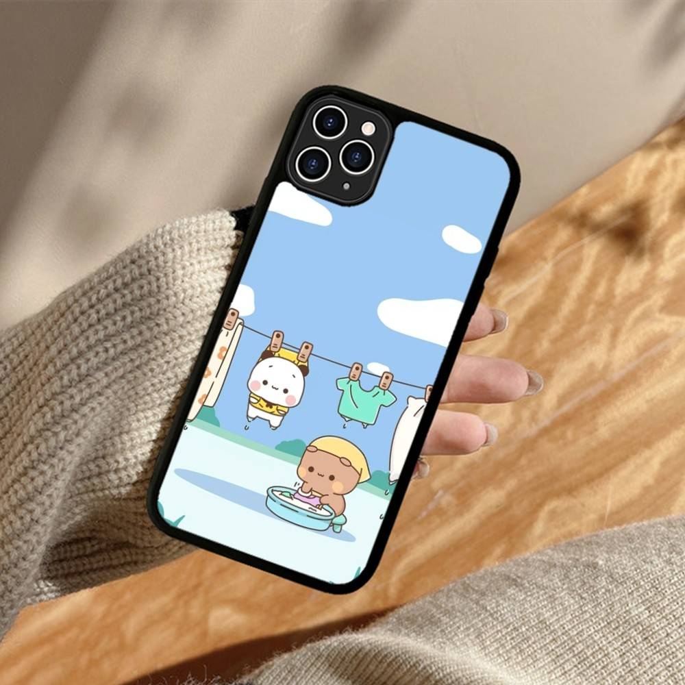 Cute Bubu Dudu Cartoon Phone Case For Iphone 11 12 13 14 15 Pro Max 17 16 Plus Hard PC+TPU Back Cover