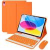 Съемная Bluetooth-клавиатура в кожаном чехле для iPad 10-го/11-го поколения со слотом для стилуса и магнитной защитной оболочкой