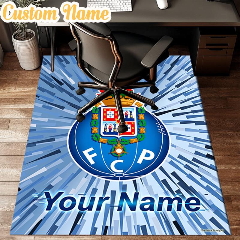 Custom Name Fc Porto Crest Design Rug Office Rug Chair Mat Non Slip Carpet Rugs for Bedrooms Dining Room Living Room Home Decor gifts