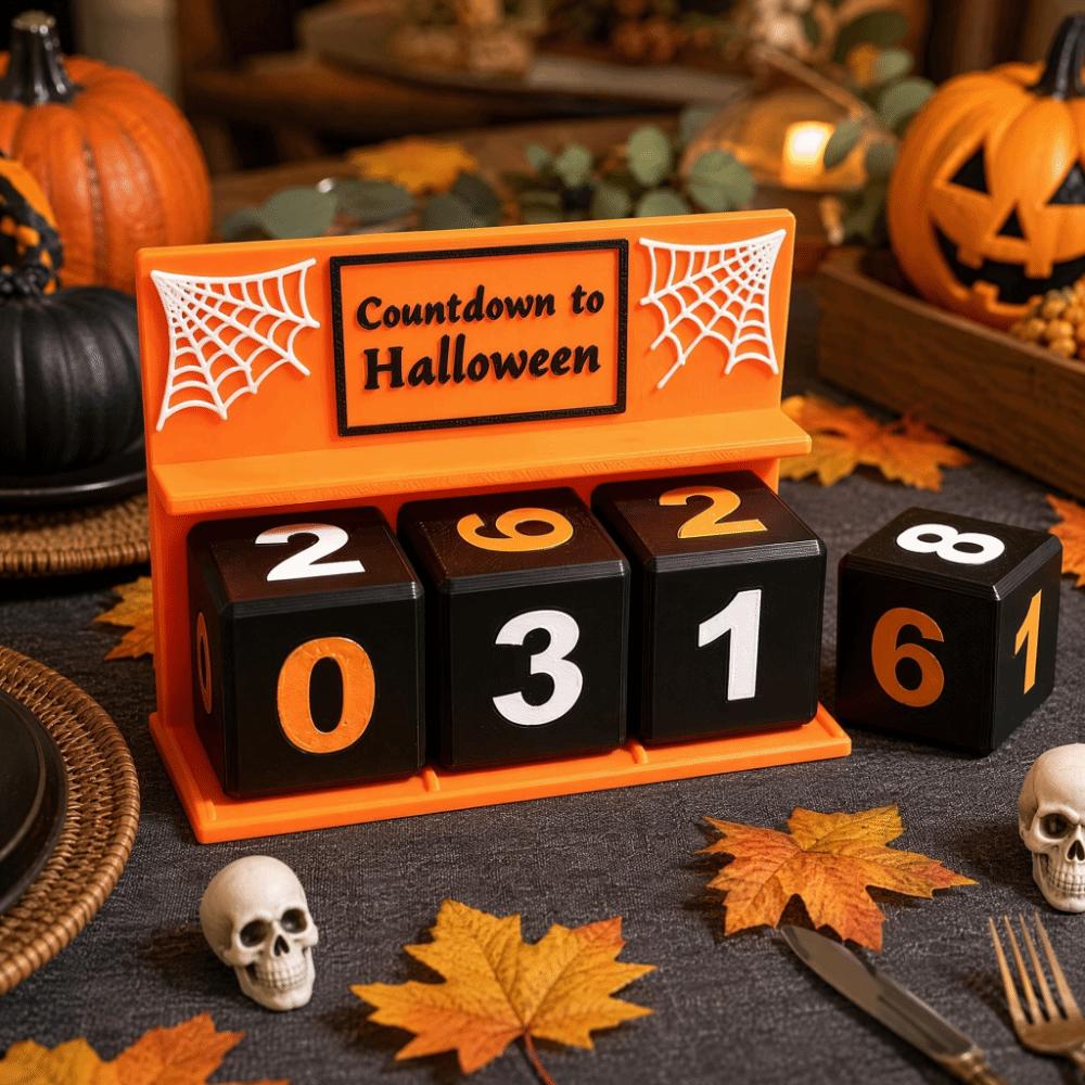 Ornament Desktop Decoration PLA Holiday Decor Crafts Halloween Theme Countdown Calendar Halloween
