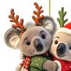 Рождественское украшение «Пара коал», 2D акриловая пара коал, животное, подвесное украшение, сувенирный подарок на годовщину свадьбы для пар
