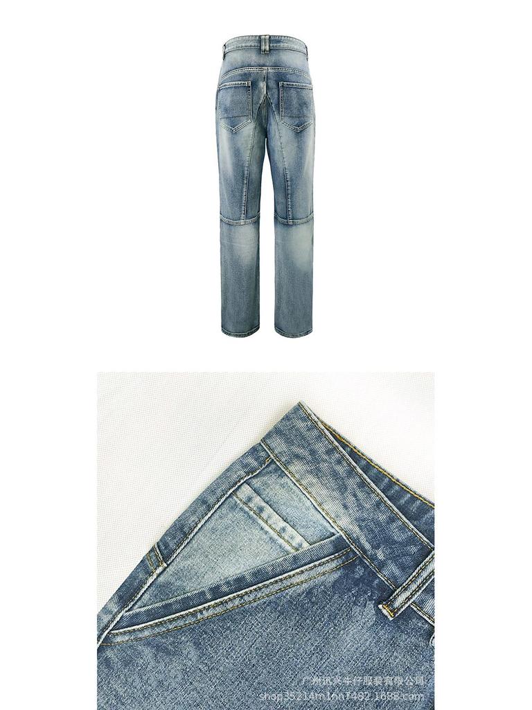 Kevlar Motorcycle Riding Pants - Slim Fit, Double Zipper, Four Seasons, European & American Style, Anti-Drop Racing Jeans.