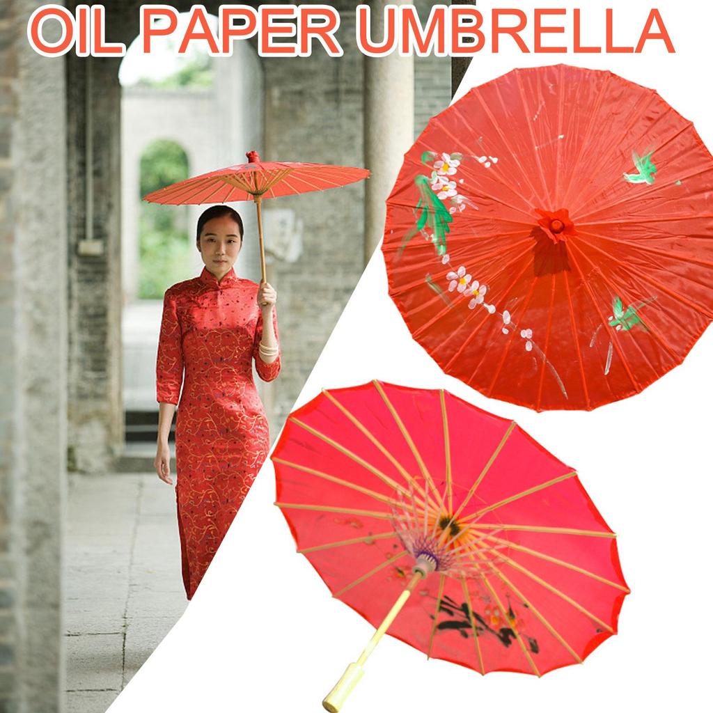 Chinese Classic Vintage Paper Umbrella Wedding Painted Dance Style Oil-Paper Chinese Umbrella P G2X9