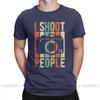 Мужская винтажная футболка с принтом 'Shoot People Photographer' Новинка 100% хлопок Футболка с коротким рукавом T