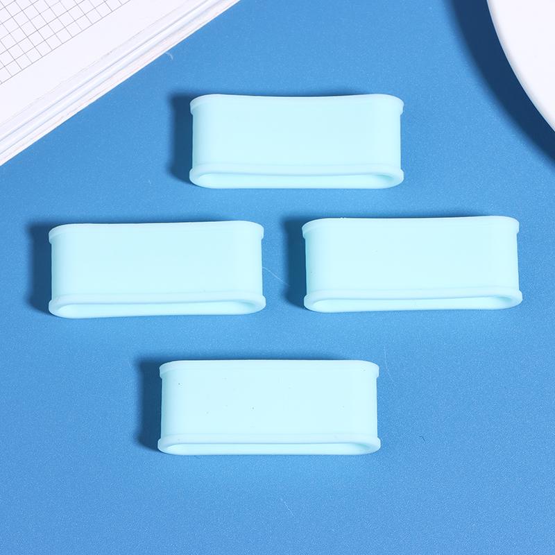 4Pcs Silicone Tennis Racket Grip Ring Handle Closure Rubber Sweat-Absorbing Band Elastic Fixed Stretchable Tennis Accessories