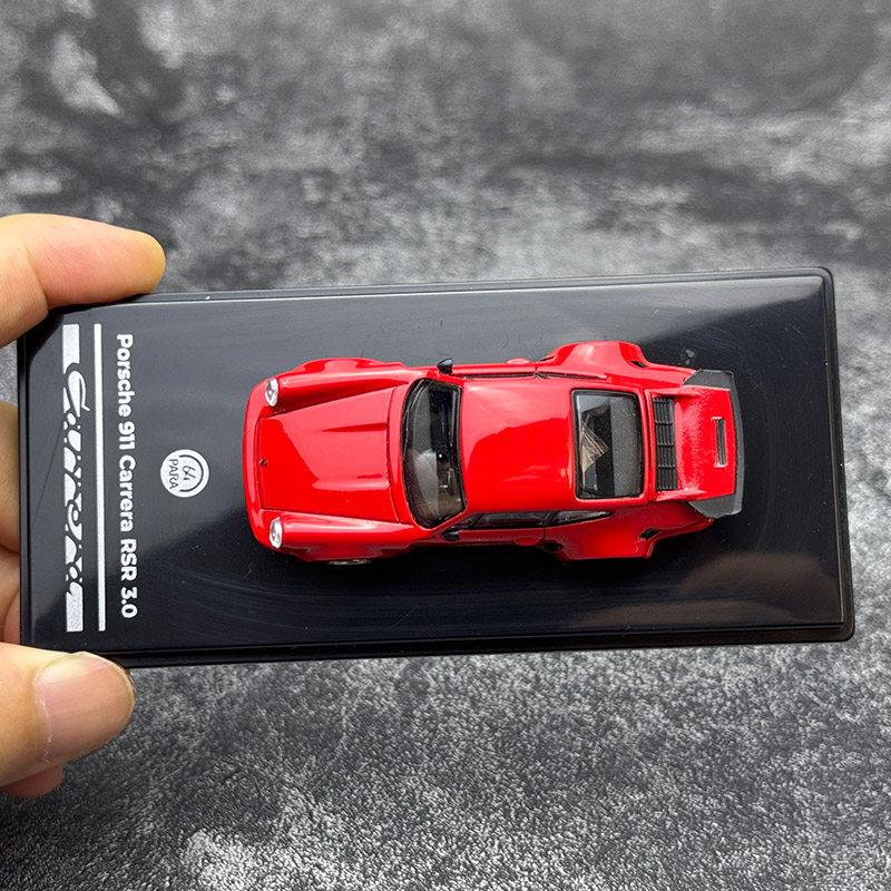 PARA64 1:64 911 Carrera RSR 3.0 1974 Статическая модель автомобиля из литого алюминиевого сплава, коллекционный предмет для мальчиков, декоративный элемент.