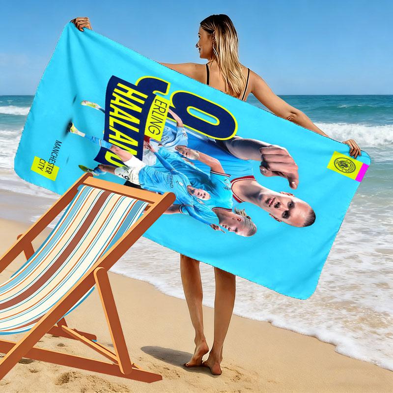 Erling Haaland Hero Beach Towel, Large Soft Quick Dry Towel for Beach Camping Swimming