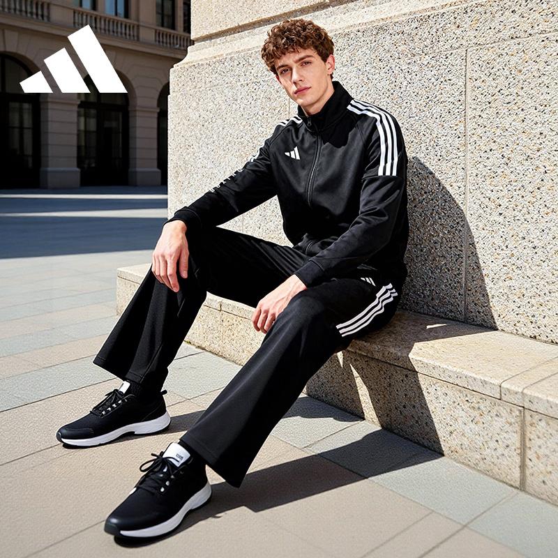 adidas Бокс 3 полоски Классический Ретро Прямые брюки Куртка Костюм-двойка Повседневный спортивный костюм Унисекс костюм TR30JR1BX+TR30PR1BX