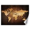 Wallpaper World Map Vintage Brown