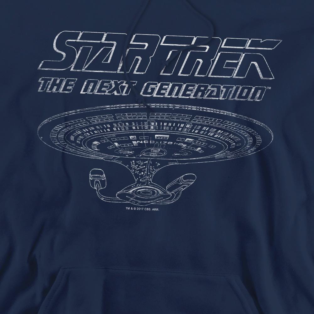 Star Trek Mens The Next Generation Enterprise Hoodie