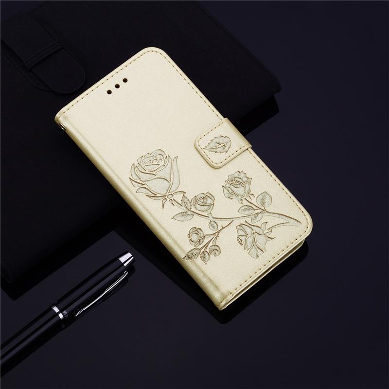 Кожаный чехол-кошелек с цветком розы для Huawei P30 P20 Pro Y5 Y6 Y7 Y9 P Smart Honor 20 10 Lite 8X 8A 9X