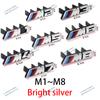 3D Car Front Grille Badge Emblem Buckle For BMW M Logo M1 M2 M3 M4 M5 M6 F39 F10 F30 G11 F48 G07 G86 G80 G60 E60 E46 G01 E84 E83
