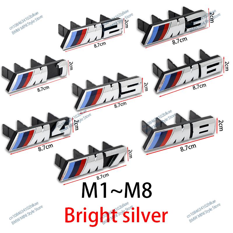 3D Car Front Grille Badge Emblem Buckle For BMW M Logo M1 M2 M3 M4 M5 M6 F39 F10 F30 G11 F48 G07 G86 G80 G60 E60 E46 G01 E84 E83