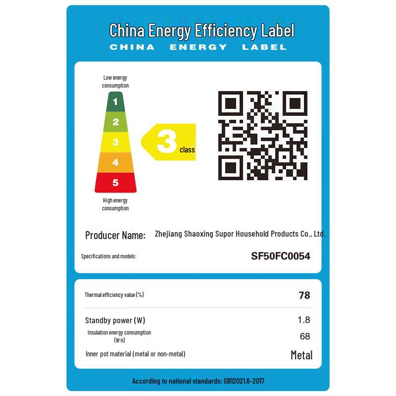 SUPOR 5L Smart Multi-function Rice Cooker with Blue Diamond Thick Pot