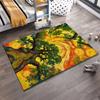 Colorful Artistic Tree Design Carpet with Swirling Sunlit Background Suitable for use as an anti-slip for living room bedroom sofas