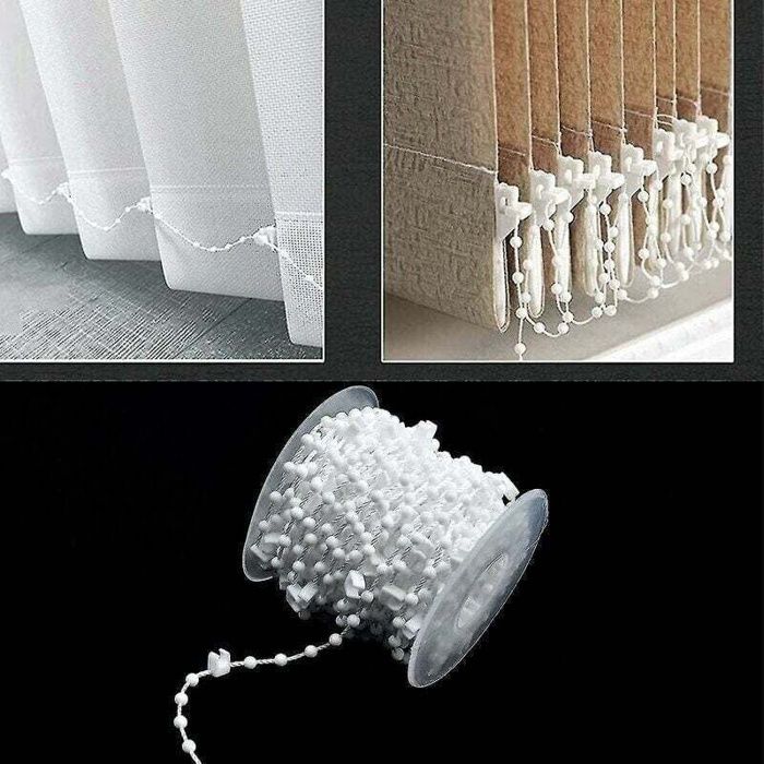 AIMOONSA Kit réparation stores verticaux — 20 poids 89×50 mm + chaîne à billes 10 m, blanc