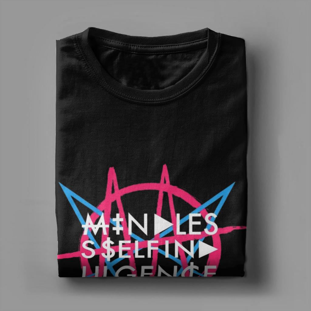 Хлопковая футболка Mindless Self Indulgence 100% для мужчин Летняя Уличная одежда Футболки С круглым вырезом Модные Крутые Футболки Свободный крой