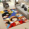 One Piece Luffy & Crew Pattern Printed Rug, Anime Style Home Decor, Anti-slip & Stain-resistant Carpet for Bedroom & Living Room