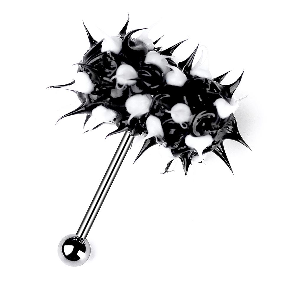 Fashion Colorful Rock Trendy Vibrating Tongue Ring Body Piercing Jewelry With 2 Batteries