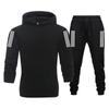 Men's Tracksuit Hooded Sweatshirt+Sweatpants 2 Pcs Sets Sports Suit Casual Jogger Sportswear 2 Piece Male Fleece Streetwear