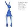 Sitting Rabbit Figurine Long-legged Bunny Resin Statue Animal Sculpture Home Office Bookshelf Desktop Easter Decoration Ornament